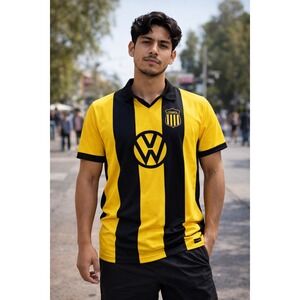 COPA Club Atletico Penarol VW Logo Soccer Jersey Polo Shirt XXL Black Yellow